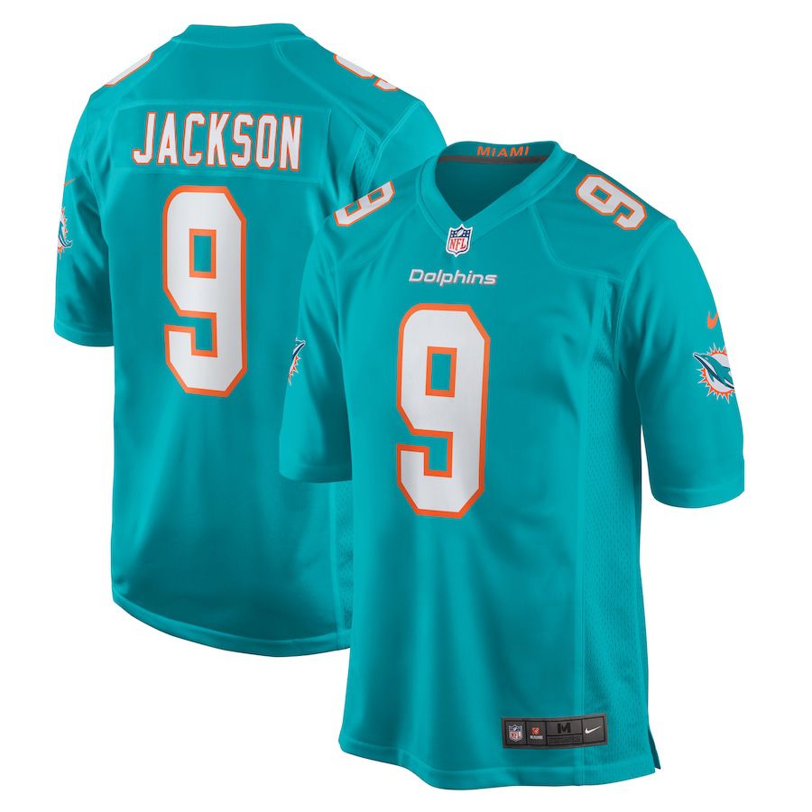 Men Miami Dolphins 9 Calvin Jackson Nike Aqua Home Game Player NFL Jersey